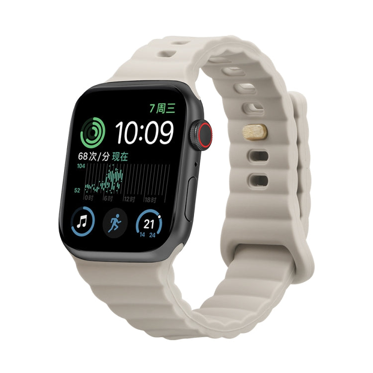 Bracelet de montre en silicone à boucle inversée, For Apple Watch Ultra 49mm / Series 8&7 45mm / SE 2&6&SE&5&4 44mm / 3&2&1 42mm, For Apple Watch Series 8&7 41mm / SE 2&6&SE&5&4 40mm / 3&2&1 38mm