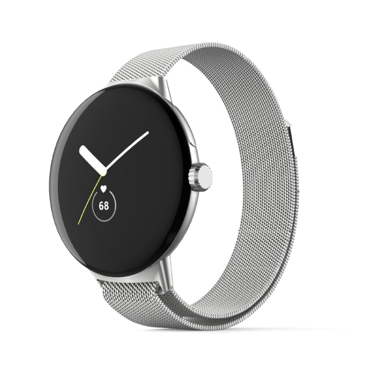Bracelet de montre en métal en acier inoxydable milanais, For Google Pixel Watch