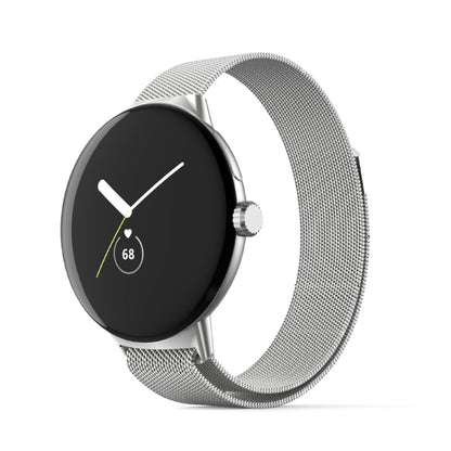 Bracelet de montre en métal en acier inoxydable milanais, For Google Pixel Watch