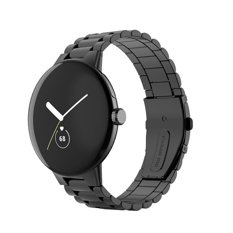 Bracelet de montre en acier inoxydable à trois souches, For Google Pixel Watch 4 / 3 / 2 / 1 41mm
