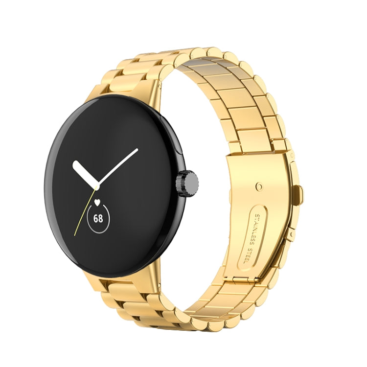 Bracelet de montre en acier inoxydable à trois souches, For Google Pixel Watch 4 / 3 / 2 / 1 41mm