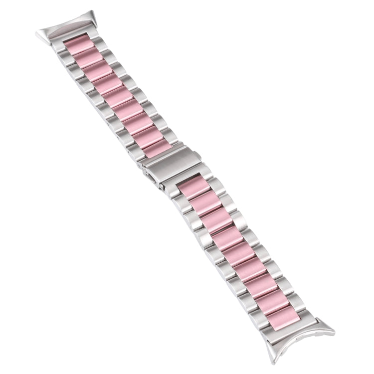 Bracelet de montre en acier inoxydable à trois souches, For Google Pixel Watch 4 / 3 / 2 / 1 41mm