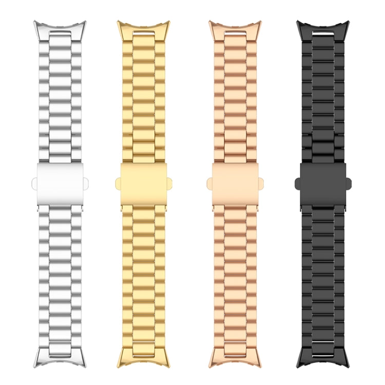 Bracelet de montre en acier inoxydable à trois souches, For Google Pixel Watch 4 / 3 / 2 / 1 41mm