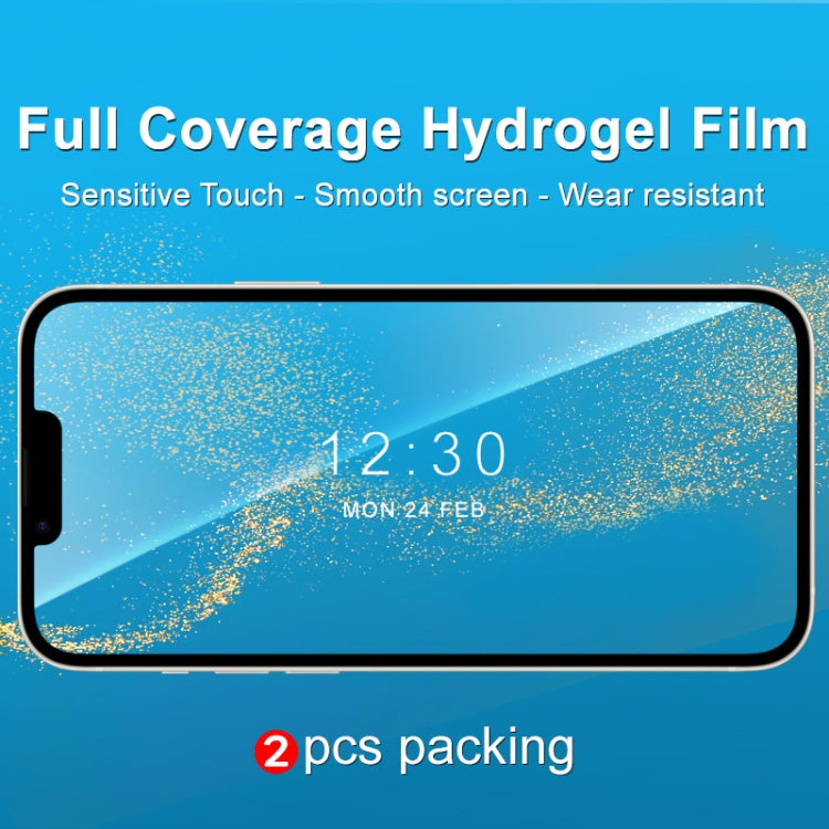 2pcs imak Protecteur de film hydrogel plein écran incurvé, For iPhone 14, For iPhone 14 Plus, For iPhone 14 Pro, For iPhone 14 Pro Max, For Huawei Mate 50, For Huawei Mate 50 Pro, For Motorola Moto S30 Pro /Edge 30 Fusion                               ...