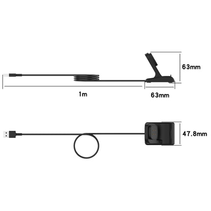 Support de chargeur magnétique vertical avec prise en charge de la protection contre les puces Charge rapide, For Fitbit Versa4 / Sense2