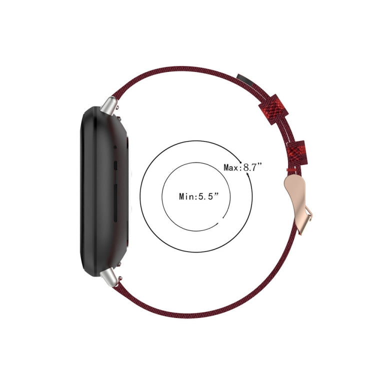 Bracelet de montre universel en toile tissée en nylon, For Fitbit Versa 4 / Sense 2
