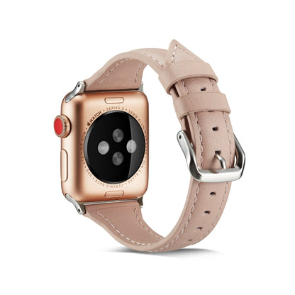 Bracelet de rechange en cuir fin pour bracelet de montre, For Apple Watch 5/4 44mm & 3/2/1 42mm, For Apple Watch 5/4 40mm & 3/2/1 38mm