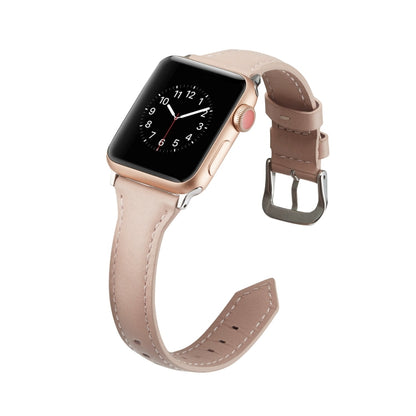 Bracelet de rechange en cuir fin pour bracelet de montre, For Apple Watch 5/4 44mm & 3/2/1 42mm, For Apple Watch 5/4 40mm & 3/2/1 38mm