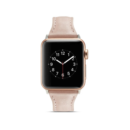 Bracelet de rechange en cuir fin pour bracelet de montre, For Apple Watch 5/4 44mm & 3/2/1 42mm, For Apple Watch 5/4 40mm & 3/2/1 38mm