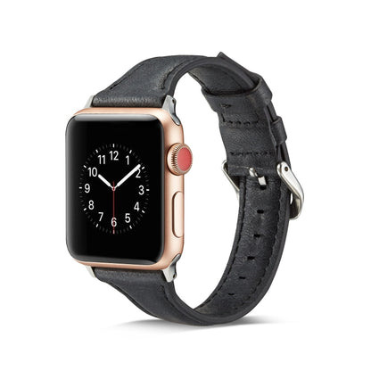 Bracelet de rechange en cuir fin pour bracelet de montre, For Apple Watch 5/4 44mm & 3/2/1 42mm, For Apple Watch 5/4 40mm & 3/2/1 38mm