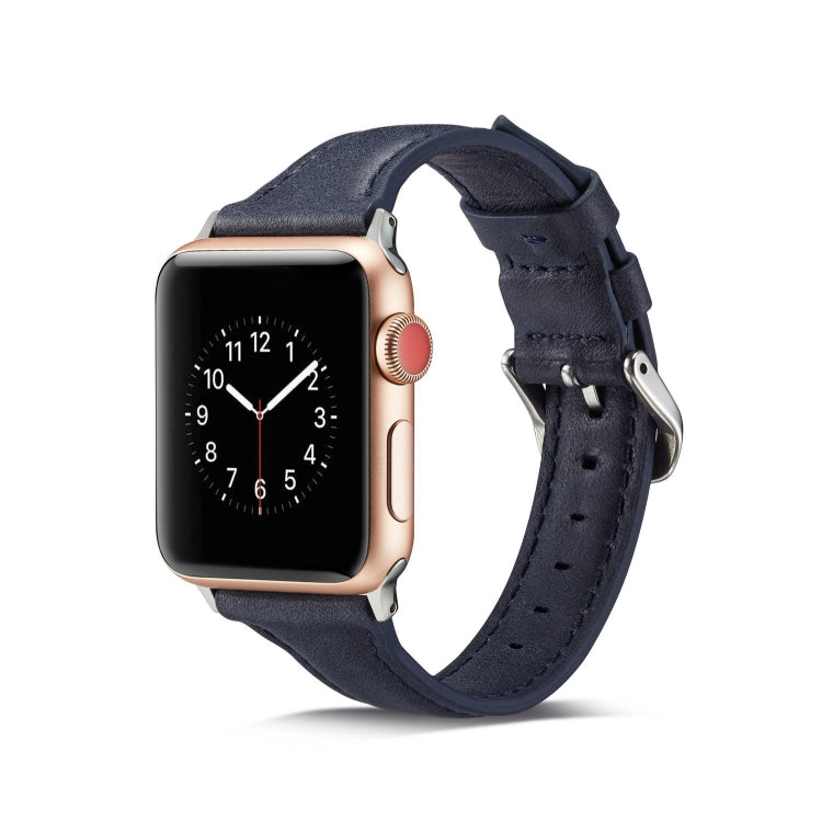 Bracelet de rechange en cuir fin pour bracelet de montre, For Apple Watch 5/4 44mm & 3/2/1 42mm, For Apple Watch 5/4 40mm & 3/2/1 38mm