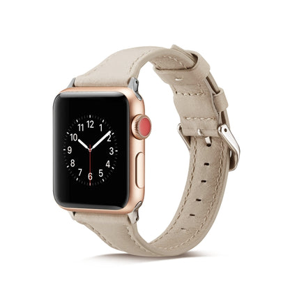 Bracelet de rechange en cuir fin pour bracelet de montre, For Apple Watch 5/4 44mm & 3/2/1 42mm, For Apple Watch 5/4 40mm & 3/2/1 38mm