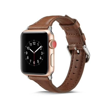 Bracelet de rechange en cuir fin pour bracelet de montre, For Apple Watch 5/4 44mm & 3/2/1 42mm, For Apple Watch 5/4 40mm & 3/2/1 38mm