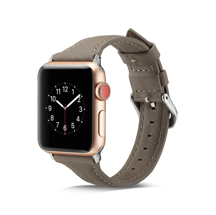 Bracelet de rechange en cuir fin pour bracelet de montre, For Apple Watch 5/4 44mm & 3/2/1 42mm, For Apple Watch 5/4 40mm & 3/2/1 38mm