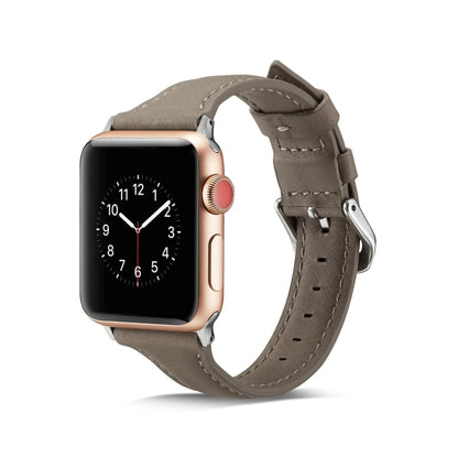 Bracelet de rechange en cuir fin pour bracelet de montre, For Apple Watch 5/4 44mm & 3/2/1 42mm, For Apple Watch 5/4 40mm & 3/2/1 38mm