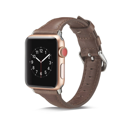 Bracelet de rechange en cuir fin pour bracelet de montre, For Apple Watch 5/4 44mm & 3/2/1 42mm, For Apple Watch 5/4 40mm & 3/2/1 38mm