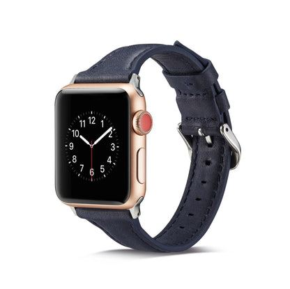 Bracelet de rechange en cuir fin pour bracelet de montre, For Apple Watch 5/4 44mm & 3/2/1 42mm, For Apple Watch 5/4 40mm & 3/2/1 38mm