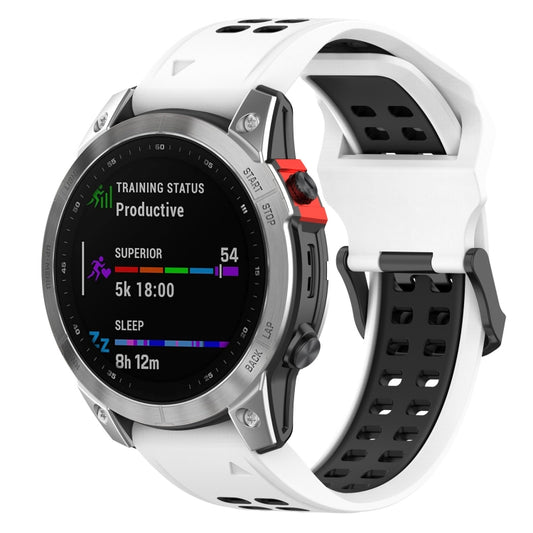 Bracelet de montre en silicone à double rangée à dégagement rapide, For Garmin Descent G1 / Coros Vertix 22mm, For Garmin Enduro / Coros Vertix 2 26mm