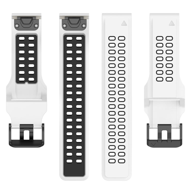 Bracelet de montre en silicone à double rangée à dégagement rapide, For Garmin Descent G1 / Coros Vertix 22mm, For Garmin Enduro / Coros Vertix 2 26mm