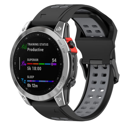 Bracelet de montre en silicone à double rangée à dégagement rapide, For Garmin Descent G1 / Coros Vertix 22mm, For Garmin Enduro / Coros Vertix 2 26mm