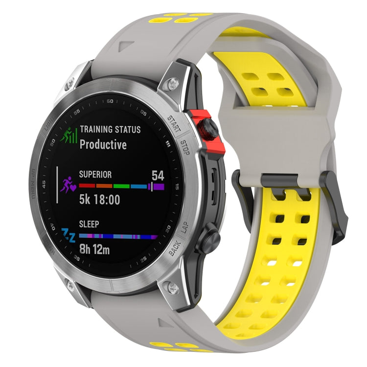 Bracelet de montre en silicone à double rangée à dégagement rapide, For Garmin Descent G1 / Coros Vertix 22mm, For Garmin Enduro / Coros Vertix 2 26mm