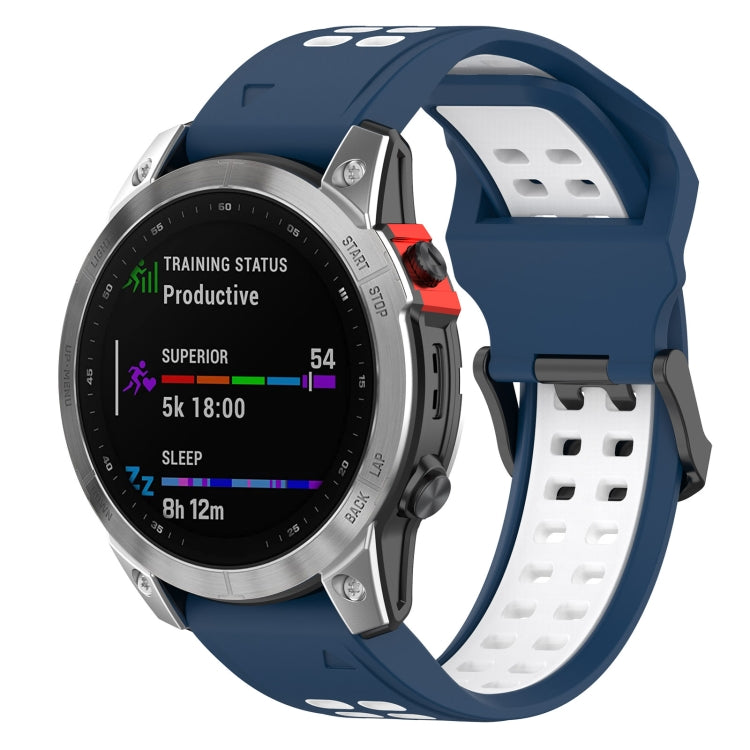 Bracelet de montre en silicone à double rangée à dégagement rapide, For Garmin Descent G1 / Coros Vertix 22mm, For Garmin Enduro / Coros Vertix 2 26mm