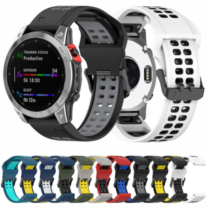 Bracelet de montre en silicone à double rangée à dégagement rapide, For Garmin Descent G1 / Coros Vertix 22mm, For Garmin Enduro / Coros Vertix 2 26mm