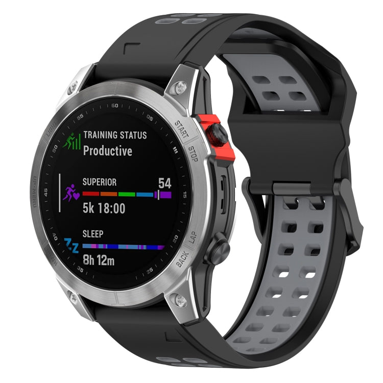Bracelet de montre en silicone à double rangée à dégagement rapide, For Garmin Descent G1 / Coros Vertix 22mm, For Garmin Enduro / Coros Vertix 2 26mm