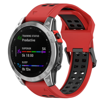 Bracelet de montre en silicone à double rangée à dégagement rapide, For Garmin Descent G1 / Coros Vertix 22mm, For Garmin Enduro / Coros Vertix 2 26mm