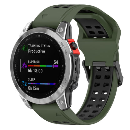 Bracelet de montre en silicone à double rangée à dégagement rapide, For Garmin Descent G1 / Coros Vertix 22mm, For Garmin Enduro / Coros Vertix 2 26mm