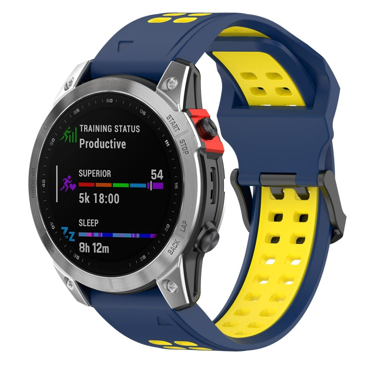 Bracelet de montre en silicone à double rangée à dégagement rapide, For Garmin Descent G1 / Coros Vertix 22mm, For Garmin Enduro / Coros Vertix 2 26mm