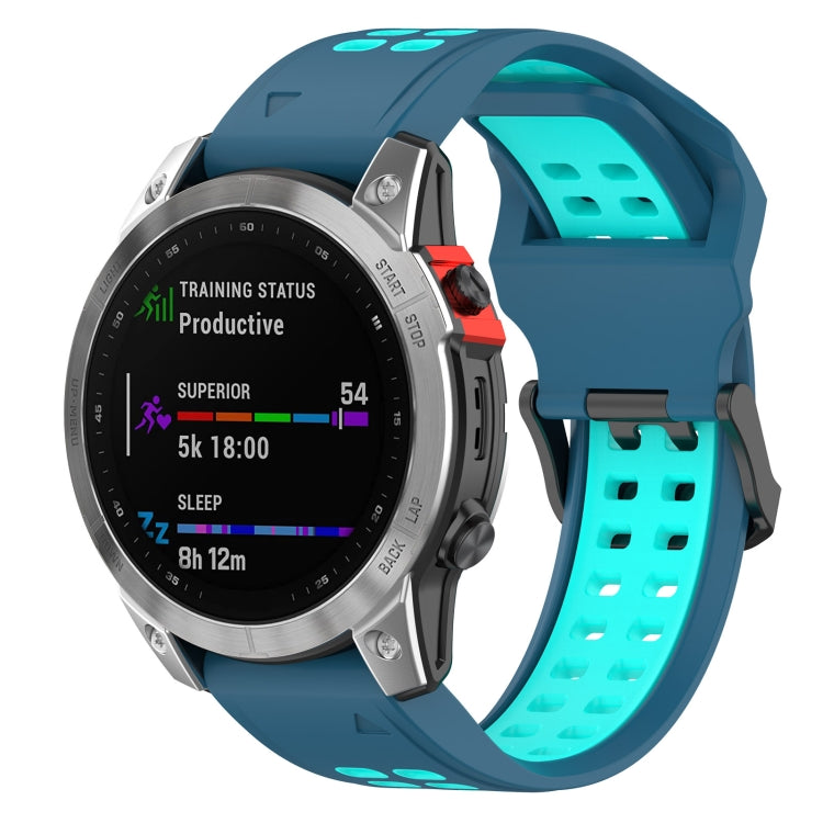 Bracelet de montre en silicone à double rangée à dégagement rapide, For Garmin Descent G1 / Coros Vertix 22mm, For Garmin Enduro / Coros Vertix 2 26mm