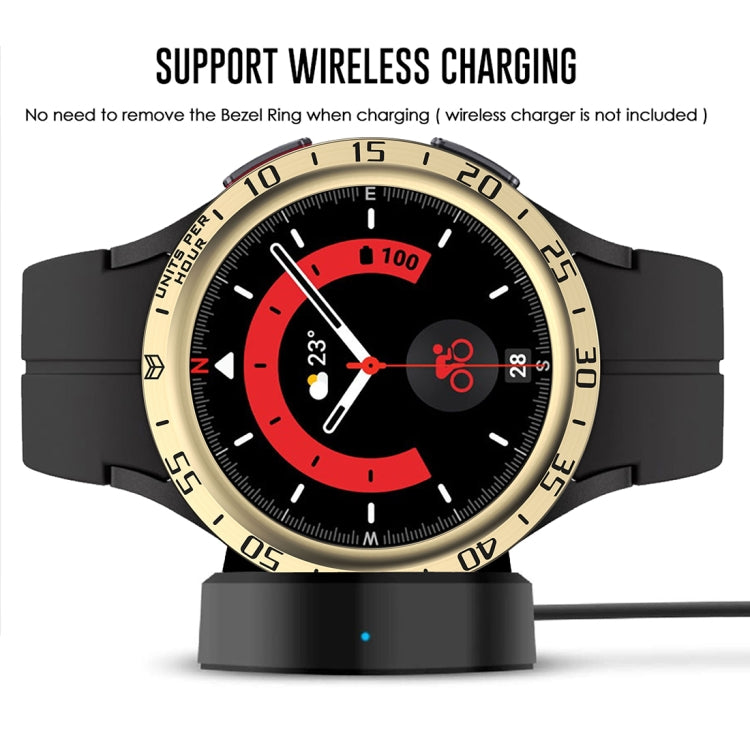 Cadre de protection en acier à cadran, For Samsung Galaxy Watch5 Pro 45mm A Style, For Samsung Galaxy Watch5 Pro 45mm E Style