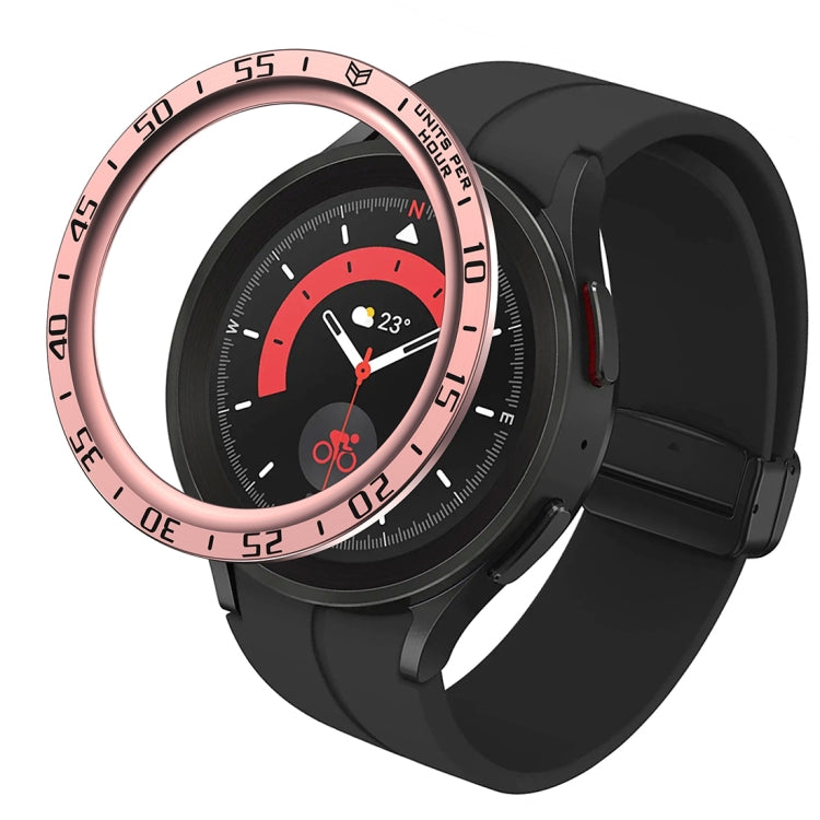 Cadre de protection en acier à cadran, For Samsung Galaxy Watch5 Pro 45mm A Style, For Samsung Galaxy Watch5 Pro 45mm E Style