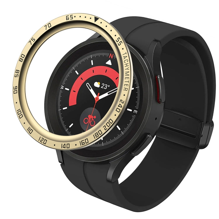 Cadre de protection en acier à cadran, For Samsung Galaxy Watch5 Pro 45mm A Style, For Samsung Galaxy Watch5 Pro 45mm E Style