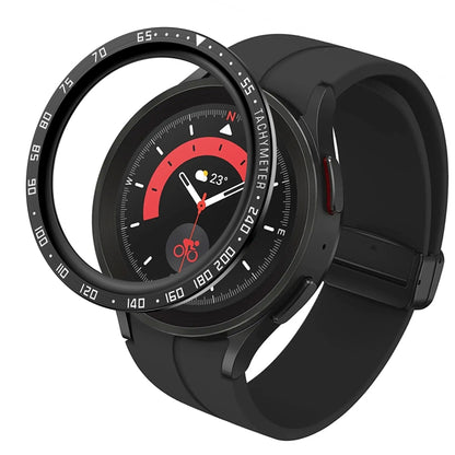 Cadre de protection en acier à cadran, For Samsung Galaxy Watch5 Pro 45mm A Style, For Samsung Galaxy Watch5 Pro 45mm E Style