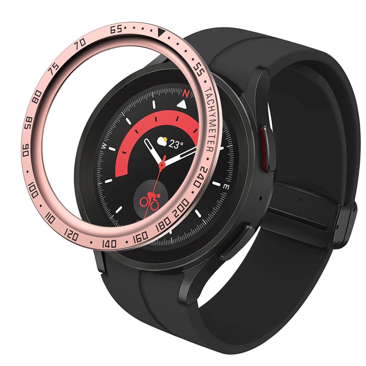 Cadre de protection en acier à cadran, For Samsung Galaxy Watch5 Pro 45mm A Style, For Samsung Galaxy Watch5 Pro 45mm E Style