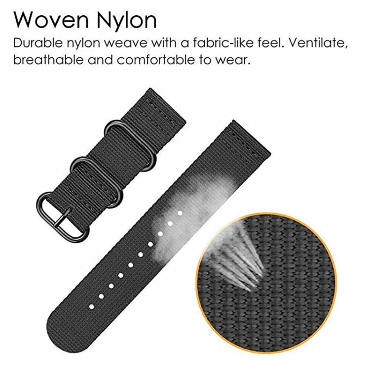 Pour Samsung Galaxy Watch4 / Watch4 Classic / Watch5 / Watch5 Pro Bracelet de montre en nylon à trois anneaux