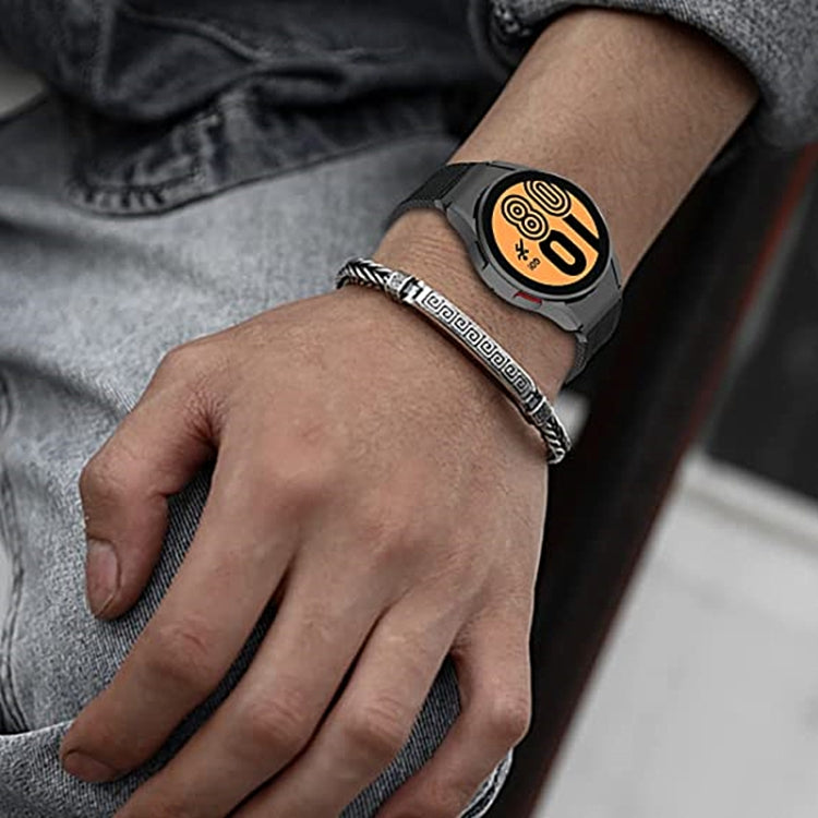 Pour Samsung Galaxy Watch4 / Watch4 Classic / Watch5 / Watch5 Pro Bracelet de montre en nylon à trois anneaux