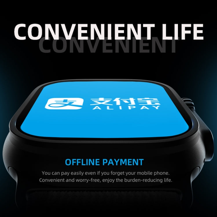 Montre intelligente à écran TFT HW8 Ultra 2,02 pouces, prise en charge étanche IP67 surveillance de la fréquence cardiaque et de l'oxygène sanguin/modes sportifs multiples