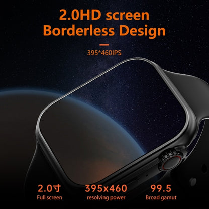 WS8 Pro Montre intelligente à écran tactile IPS de 2,0 pouces, prise en charge étanche IP67 Surveillance de la fréquence cardiaque et de l'oxygène sanguin / Modes sportifs