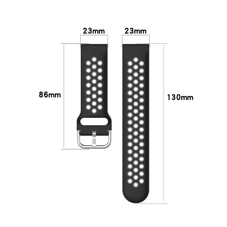 Pour Fitbit Versa 2 / Versa / Versa Lite 23mm Fermoir Bracelet Sport Deux Couleurs Bracelet de Montre