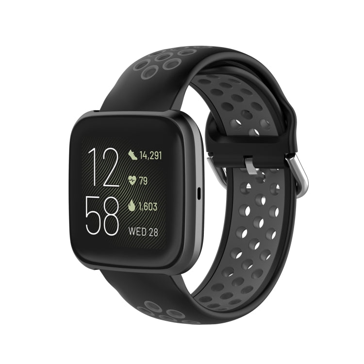 Pour Fitbit Versa 2 / Versa / Versa Lite 23mm Fermoir Bracelet Sport Deux Couleurs Bracelet de Montre