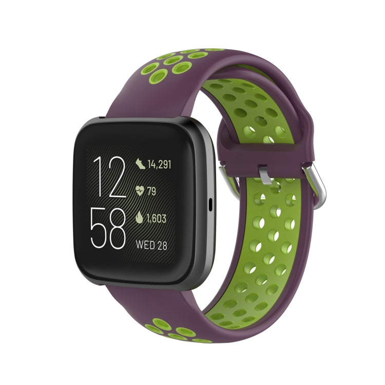 Pour Fitbit Versa 2 / Versa / Versa Lite 23mm Fermoir Bracelet Sport Deux Couleurs Bracelet de Montre