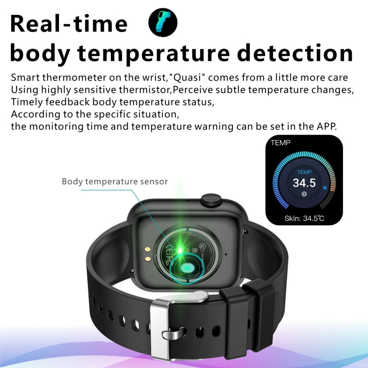 QX7 Montre intelligente à écran TFT de 1,85 pouces, Prise en charge des appels Bluetooth / Surveillance du foyer / Plus de 100 modes sportifs
