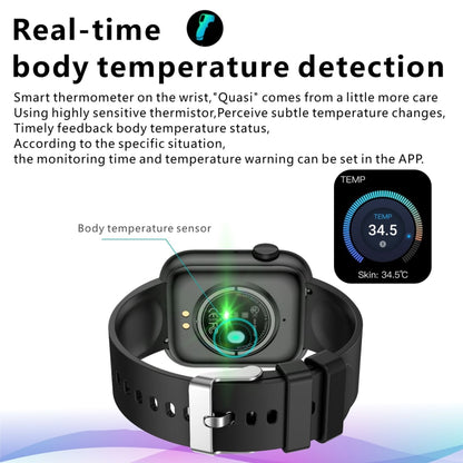 QX7 Montre intelligente à écran TFT de 1,85 pouces, Prise en charge des appels Bluetooth / Surveillance du foyer / Plus de 100 modes sportifs