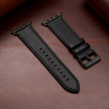 Bracelet de montre en cuir véritable de vachette classique, For Apple Watch Ultra 49mm / Series 8&7 45mm / SE 2&6&SE&5&4 44mm / 3&2&1 42mm, For Apple Watch Series 8&7 41mm / SE 2&6&SE&5&4 40mm / 3&2&1 38mm
