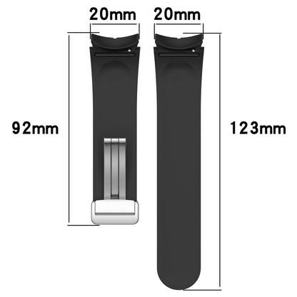 Bracelet de montre en silicone à boucle argentée bicolore, For Samsung Galaxy Watch 5 Pro
