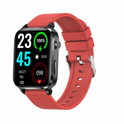 F100 1,7 pouces HD Square Screen TPU Strap Smart Watch Prend en charge la surveillance de la température corporelle / la surveillance de l'oxygène sanguin, TPU Strap(Black), TPU Strap(Red), TPU Strap(Blue)