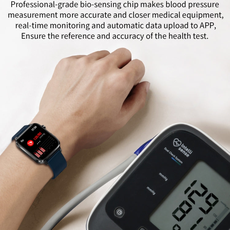 F100 1,7 pouces HD Square Screen TPU Strap Smart Watch Prend en charge la surveillance de la température corporelle / la surveillance de l'oxygène sanguin, TPU Strap(Black), TPU Strap(Red), TPU Strap(Blue)